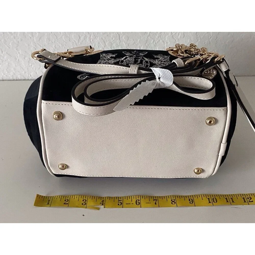 Juicy Couture Classic Scottie Dogs Satchel Crossbody Liquorice Crystal Card Case